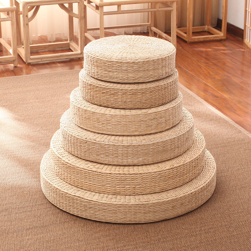 Straw Floor Cushion Coffee Table Meditation