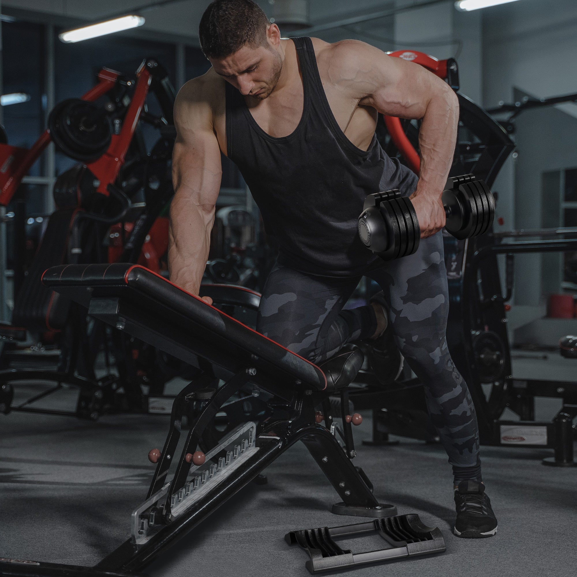 52LB Adjustable Steel Plastic Dumbbell Weight Set