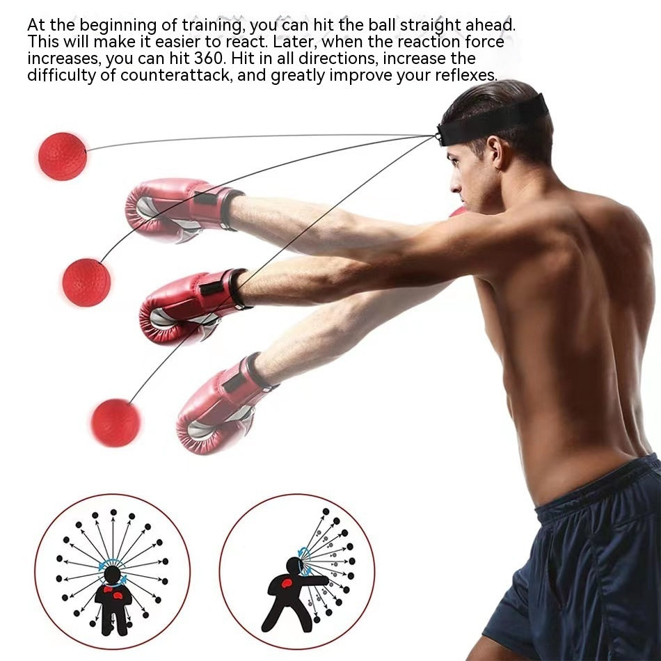 Head Mounted Boxing Reaction Training Punch Ball