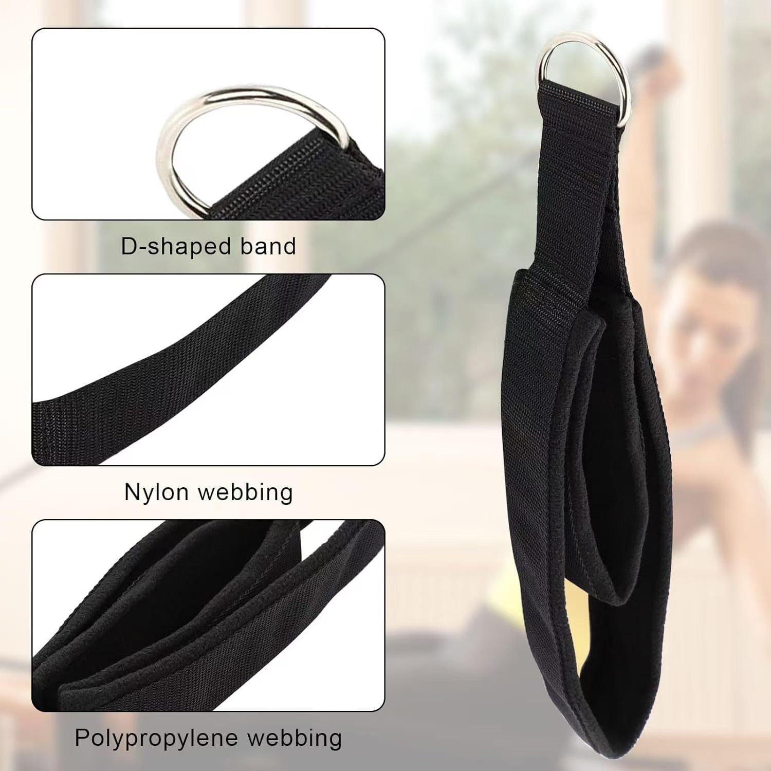 Double Ring Yoga Pilates Ankle Wrist Strap
