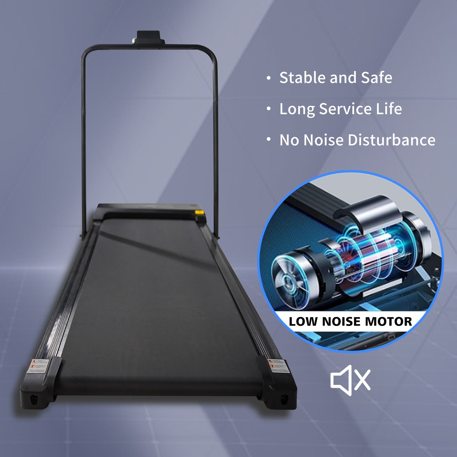 2 In 1 Folding Walking Pad Under Desk Treadmill