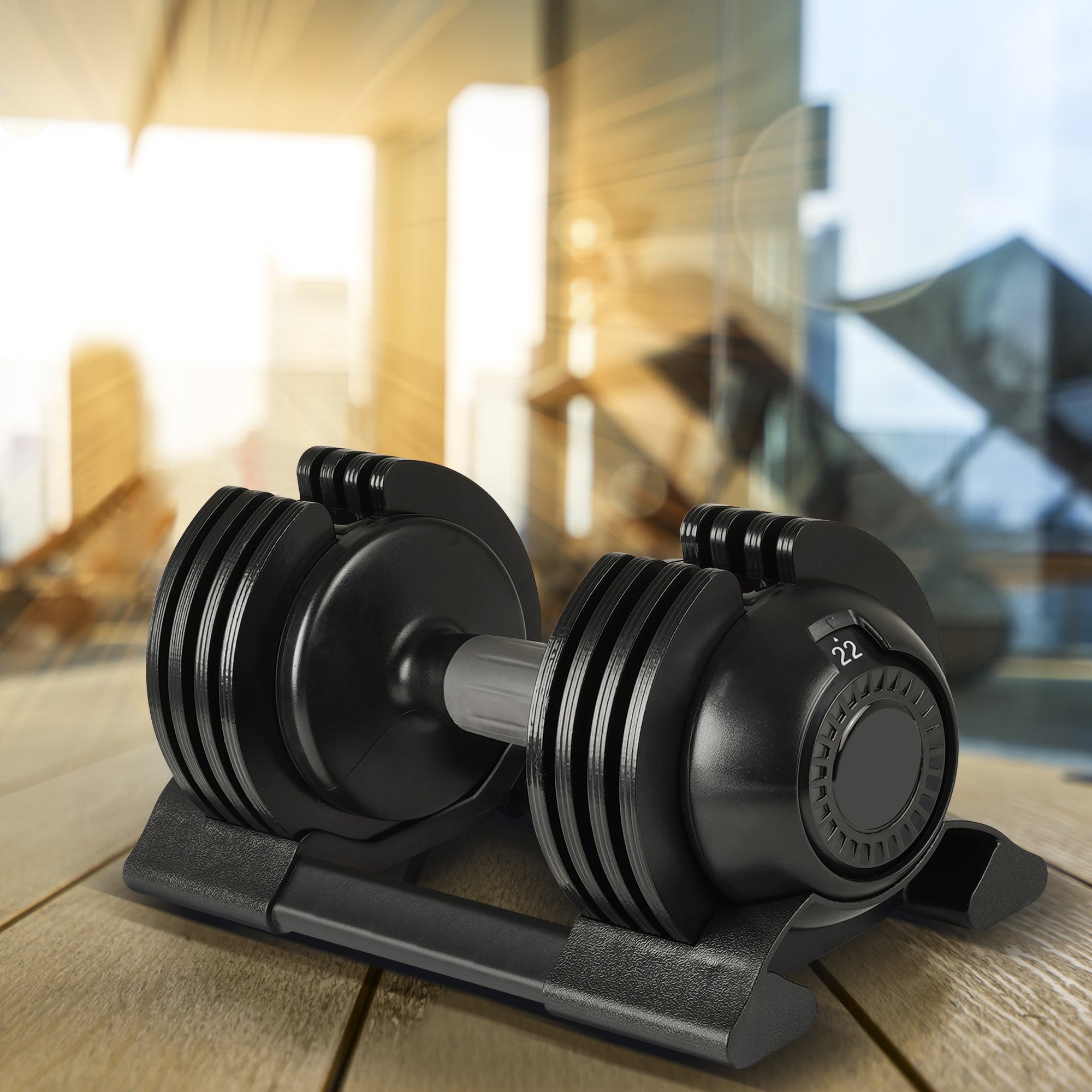52LB Adjustable Steel Plastic Dumbbell Weight Set