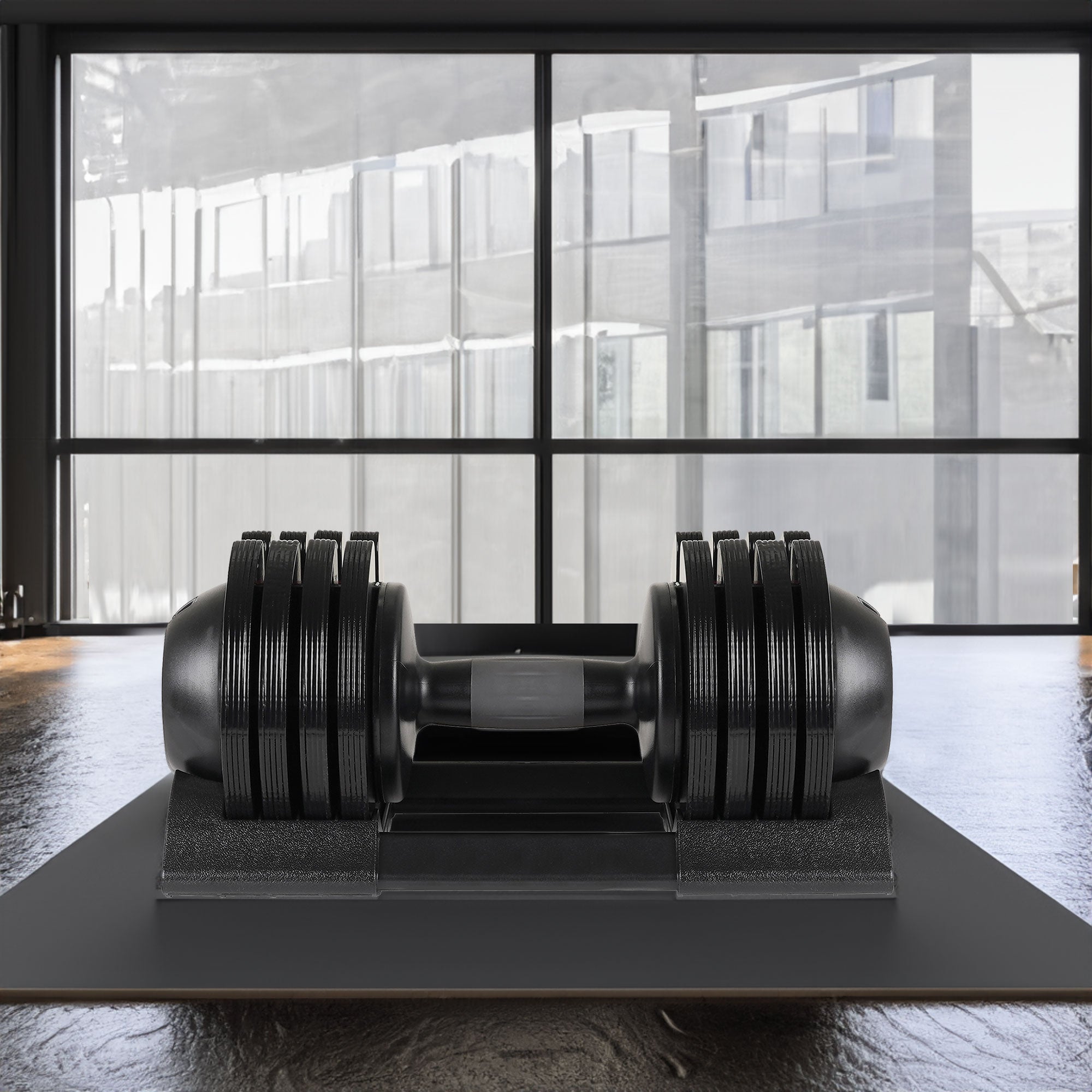 52LB Adjustable Steel Plastic Dumbbell Weight Set