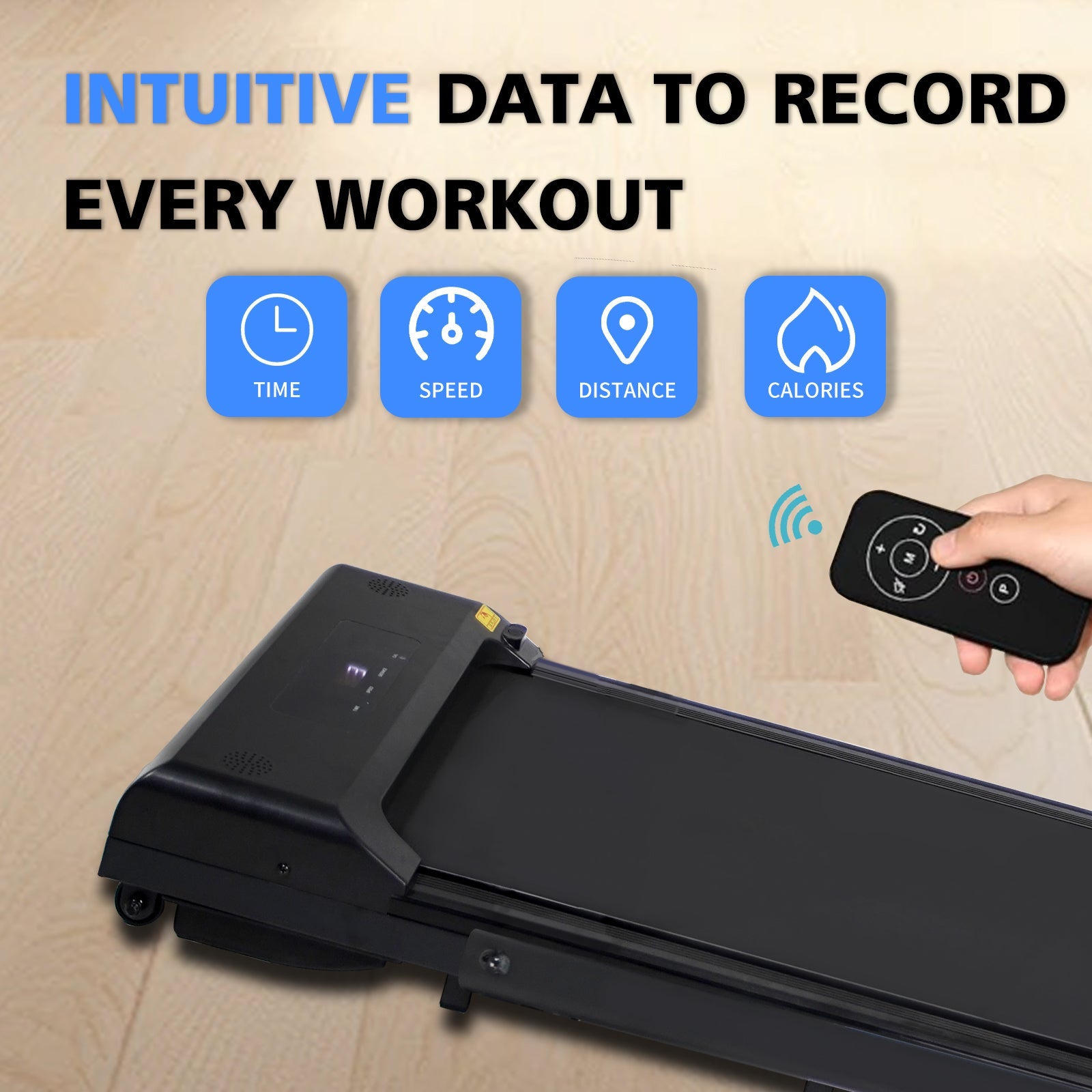 2 In 1 Folding Walking Pad Under Desk Treadmill