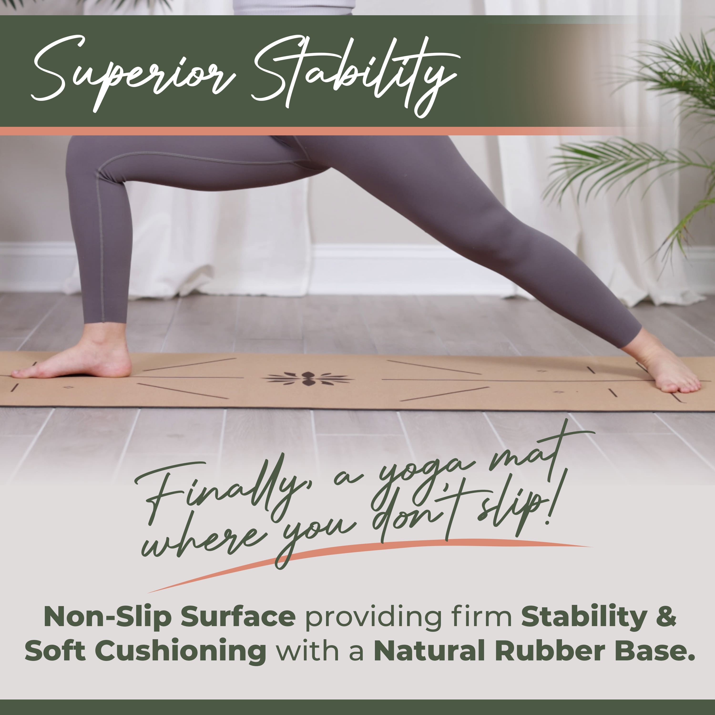 Eco Friendly Cork Yoga Mat Non Slip