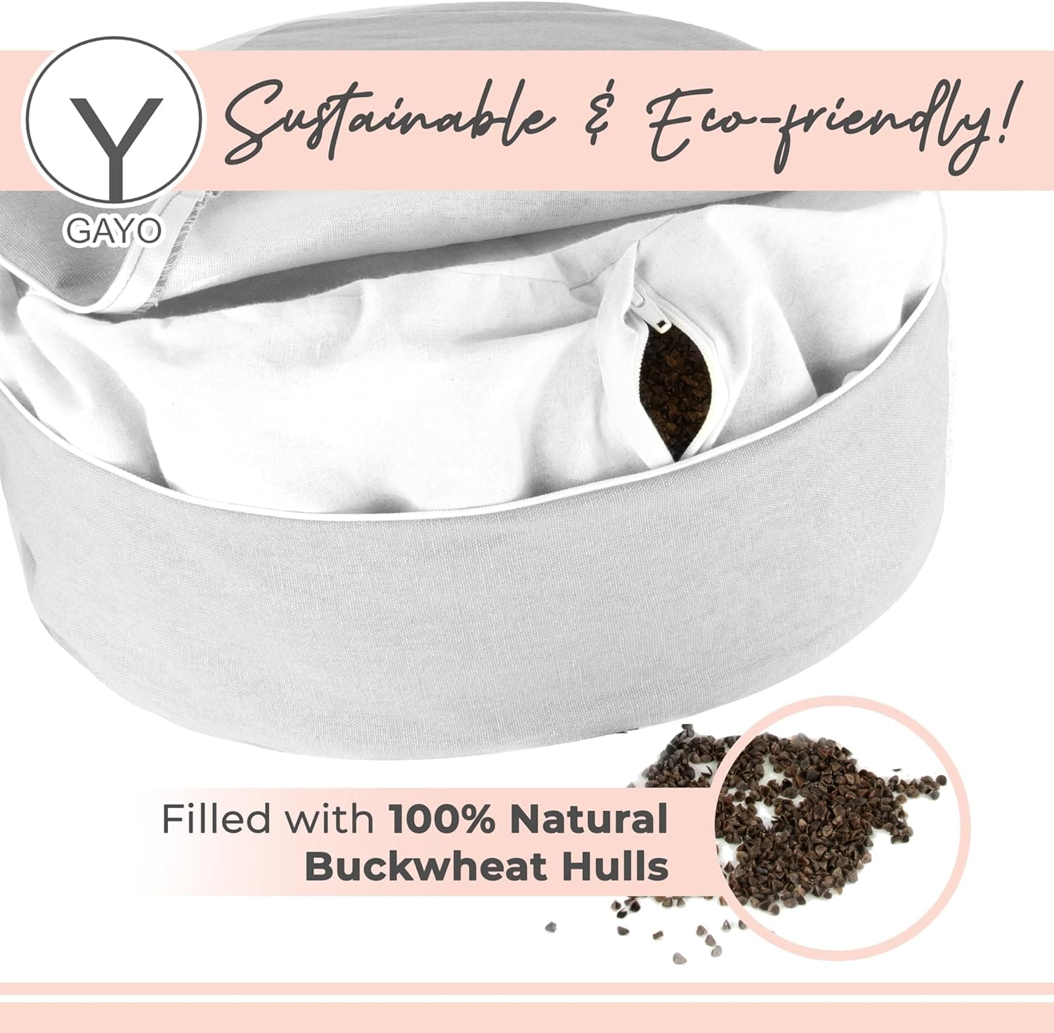 Premium Buckwheat Meditation Cushion For Yoga Mindfulness