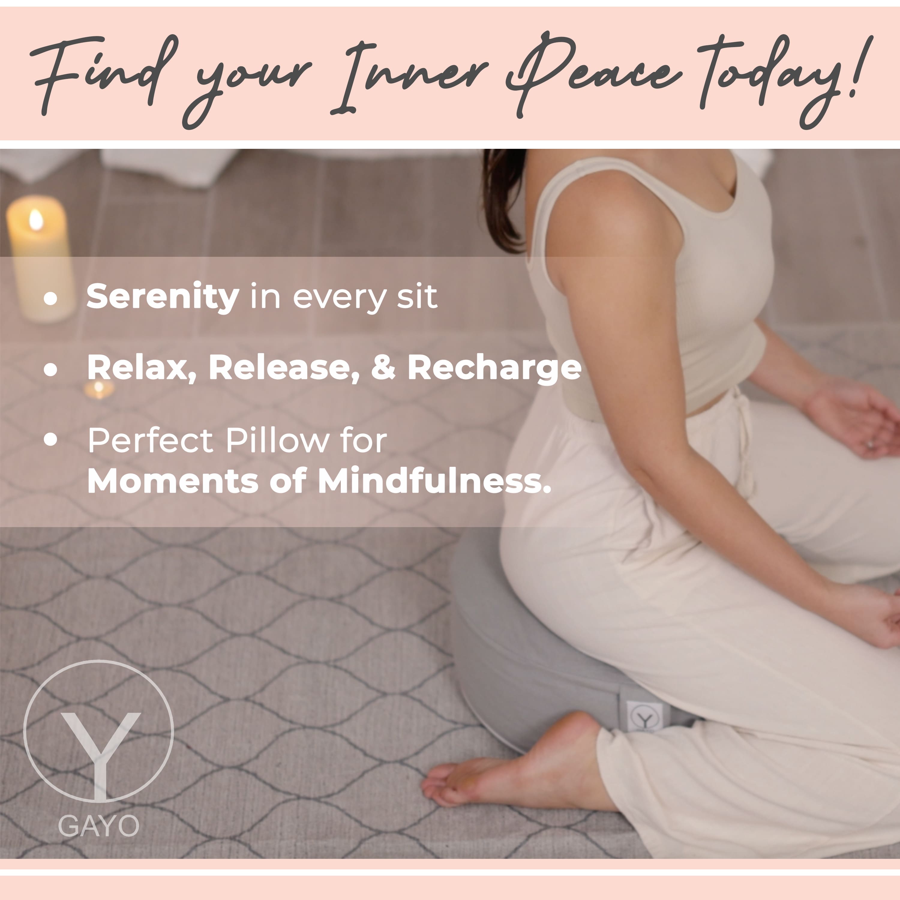 Premium Buckwheat Meditation Cushion For Yoga Mindfulness