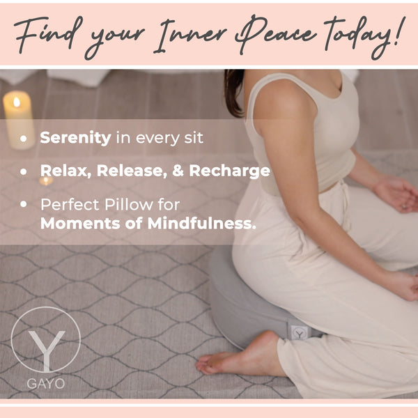 Premium Buckwheat Meditation Cushion For Yoga Mindfulness
