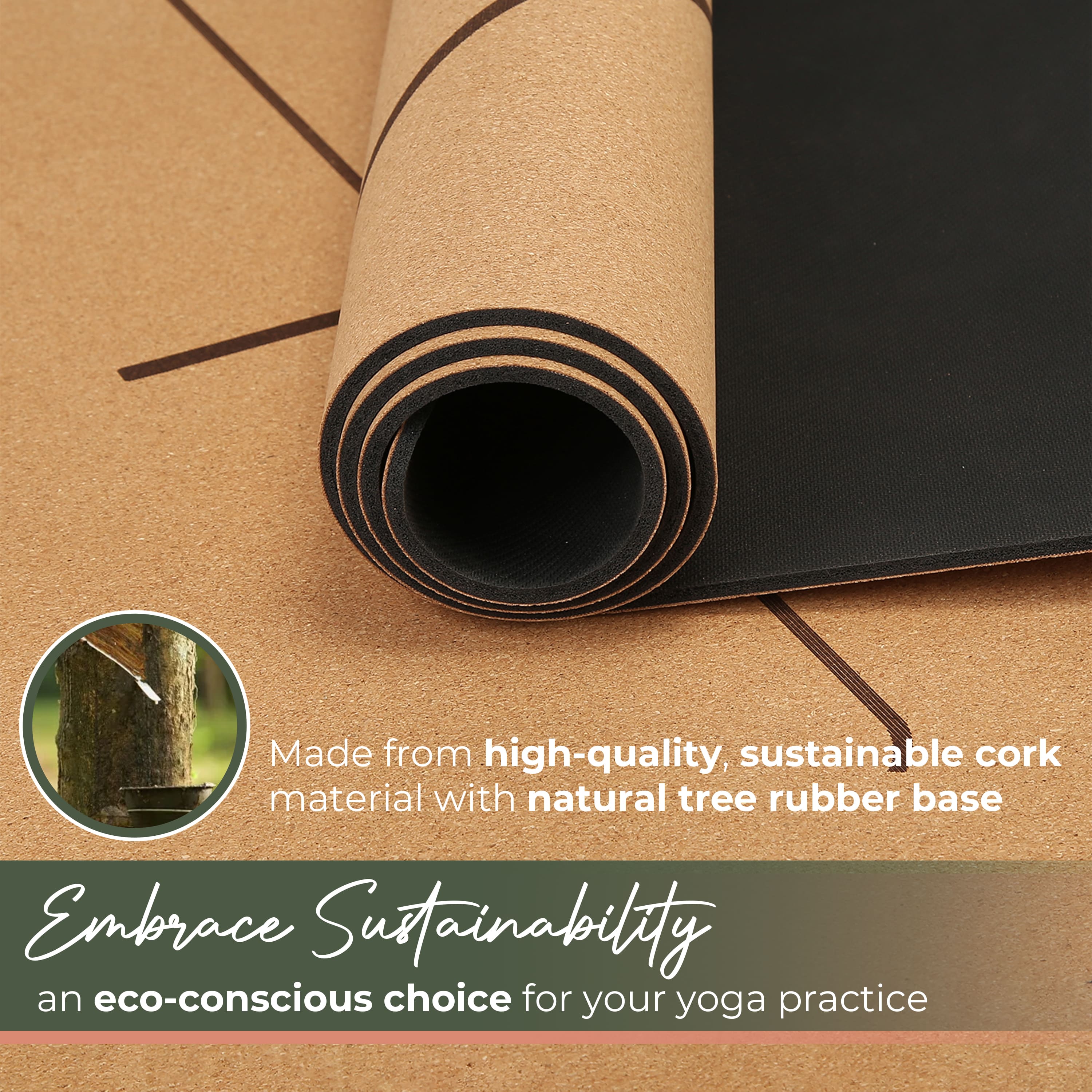 Eco Friendly Cork Yoga Mat Non Slip