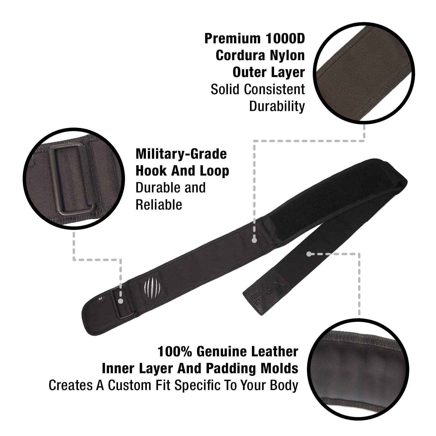 Premium Leather Weightlifting Belt
