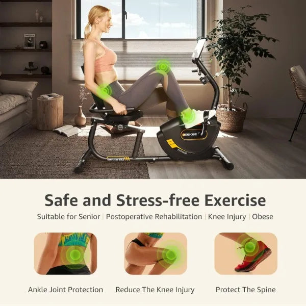 Recumbent Magnetic Exercise Bike For Adults Seniors