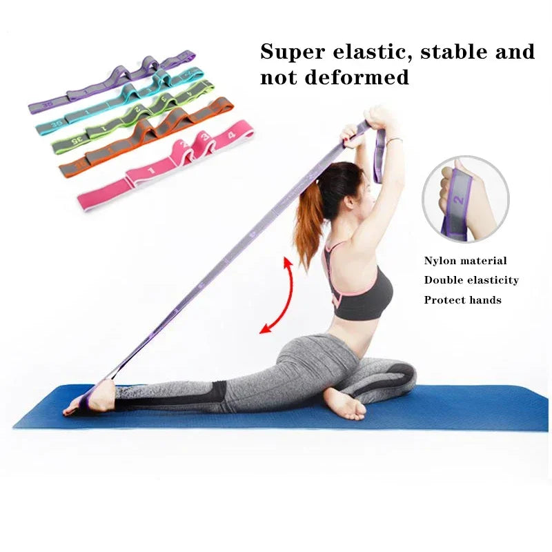 Yoga Pull Strap Elastic Resistance Band Pilates