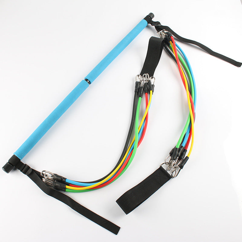 Portable Pilates Bar Resistance Bands Home Workout