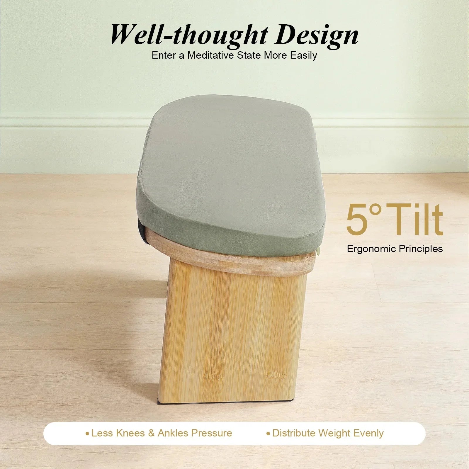 Foldable Kneeling Meditation Bench Portable Yoga Seat