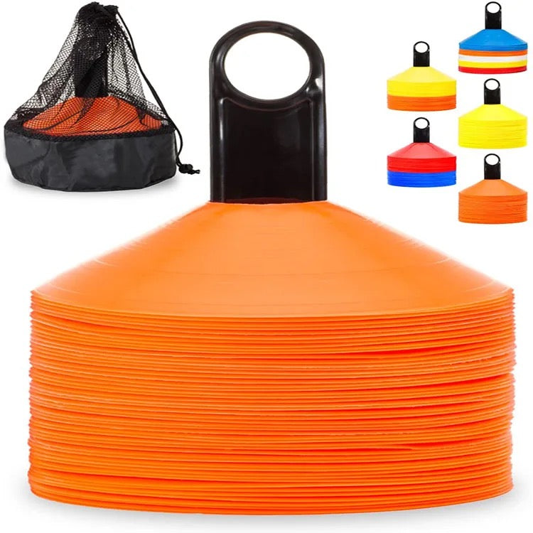 25 Pack Agility Cones With Stand Mesh Bag