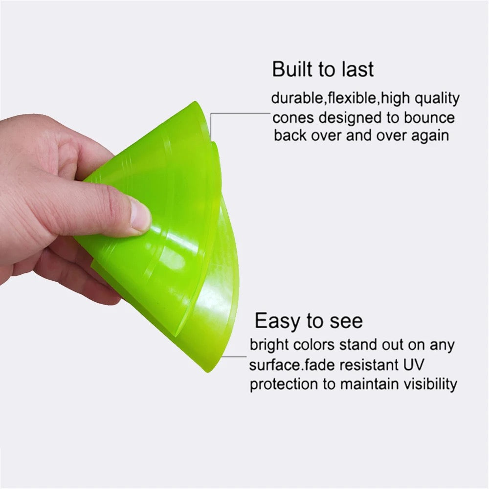 25 Pack Agility Cones With Stand Mesh Bag