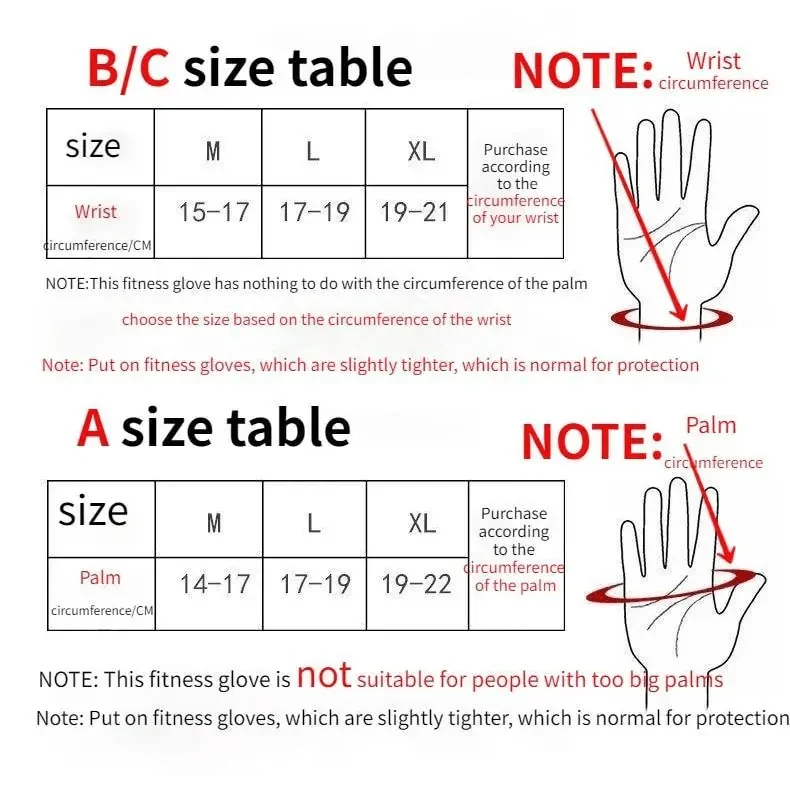 Unisex Weight Lifting Gloves Palm Wrist Protection