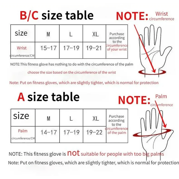 Unisex Weight Lifting Gloves Palm Wrist Protection